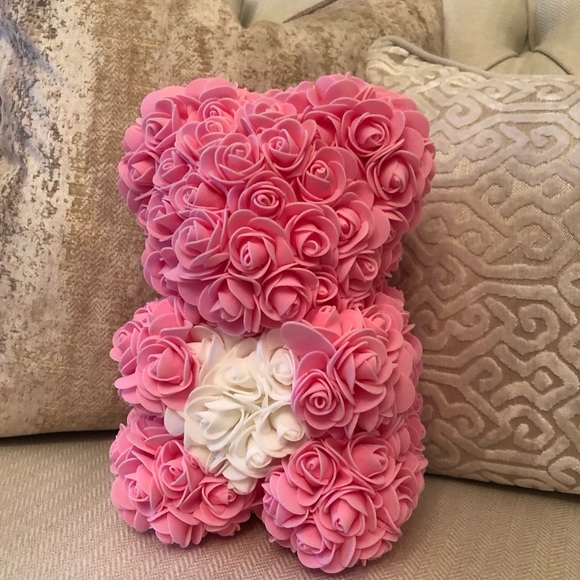 Rose Bear Gift for Her, Valentines Day, Birthday Gift, Mothers Day, Engagement - Picture 5 of 13
